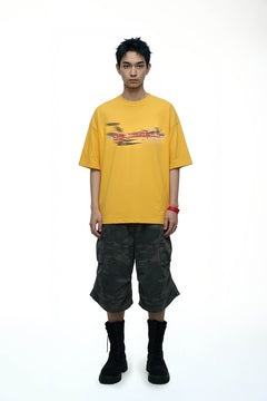 Car Paint Scratch T-Shirt Oversized
