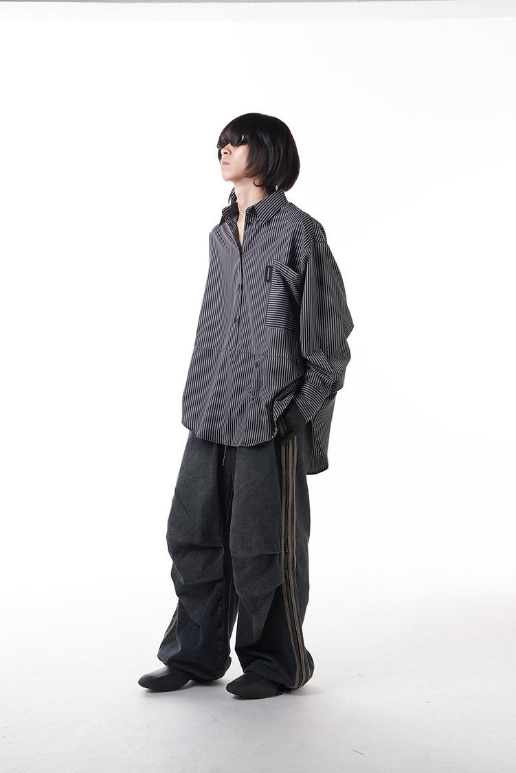 Twisted Shirt (Black Stripes)