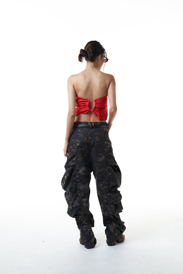 T-Shirt Wrapping Top (Red Jersey)