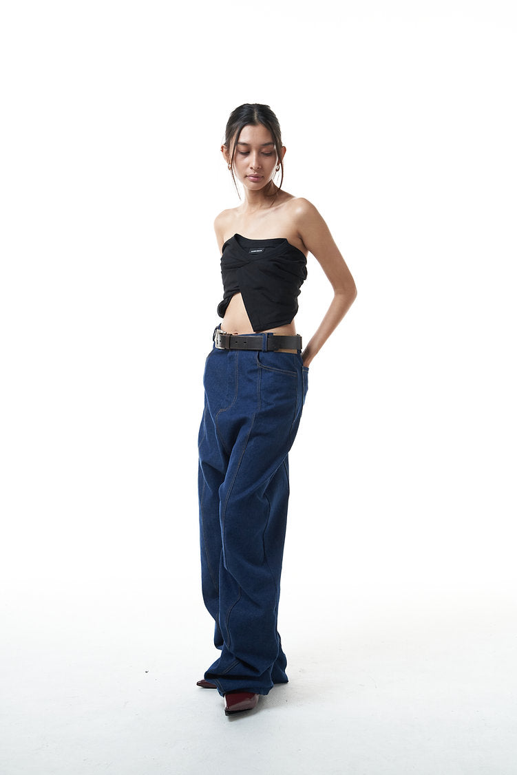 T-Shirt Wrapping Top (Black)