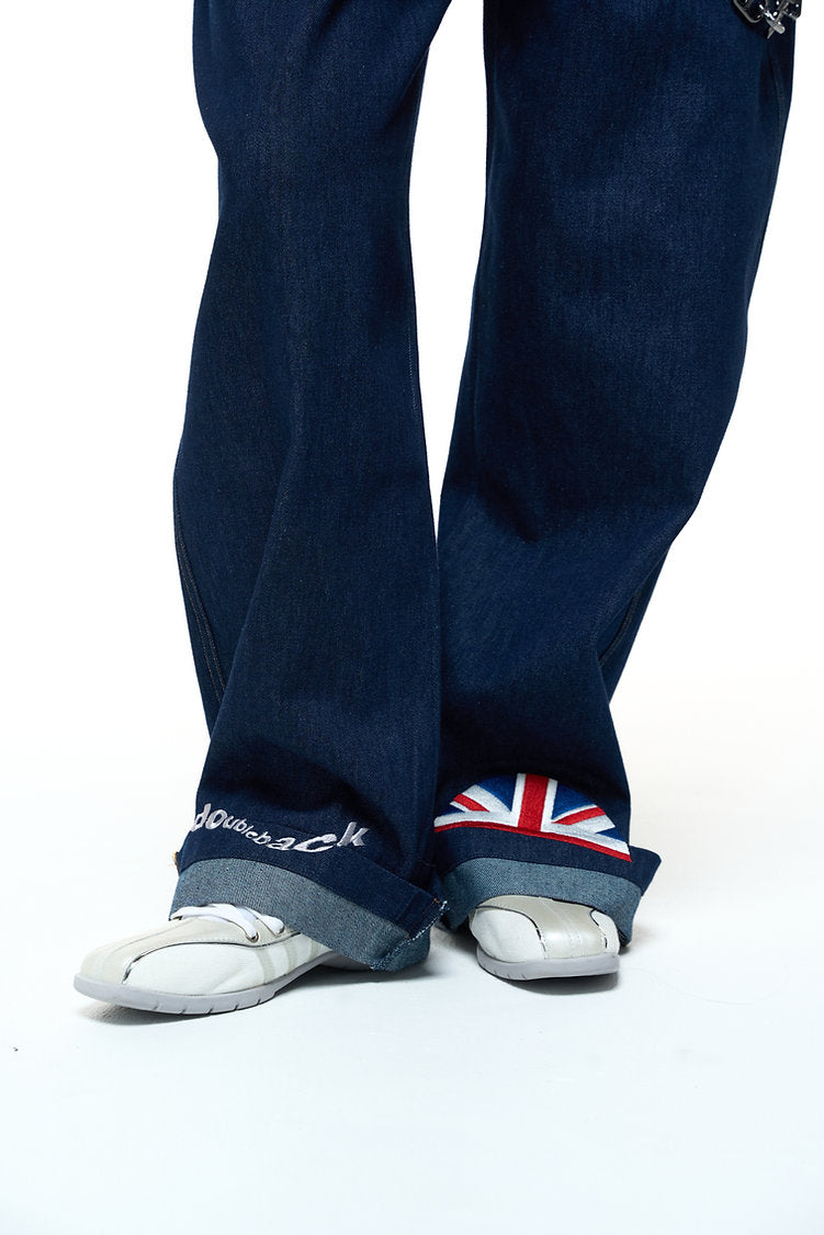 Connor's x DBB | Folded Up Logo Baggy Denim Pants