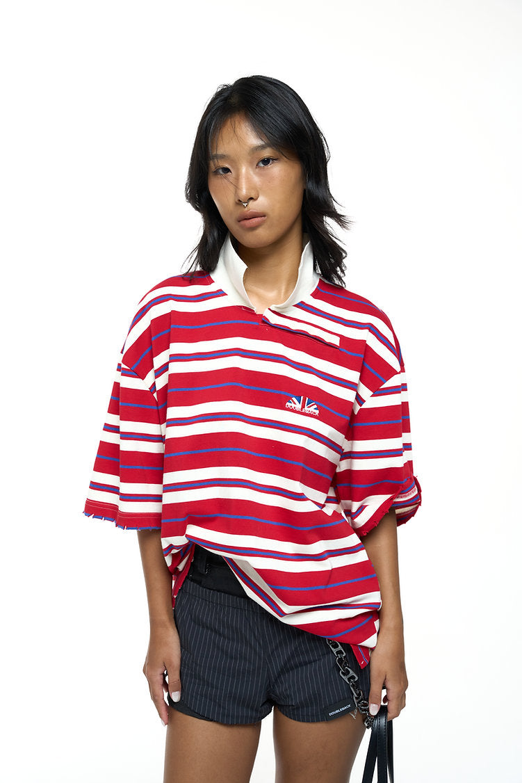 Connor's x DBB | Red Stripes Polo Tee