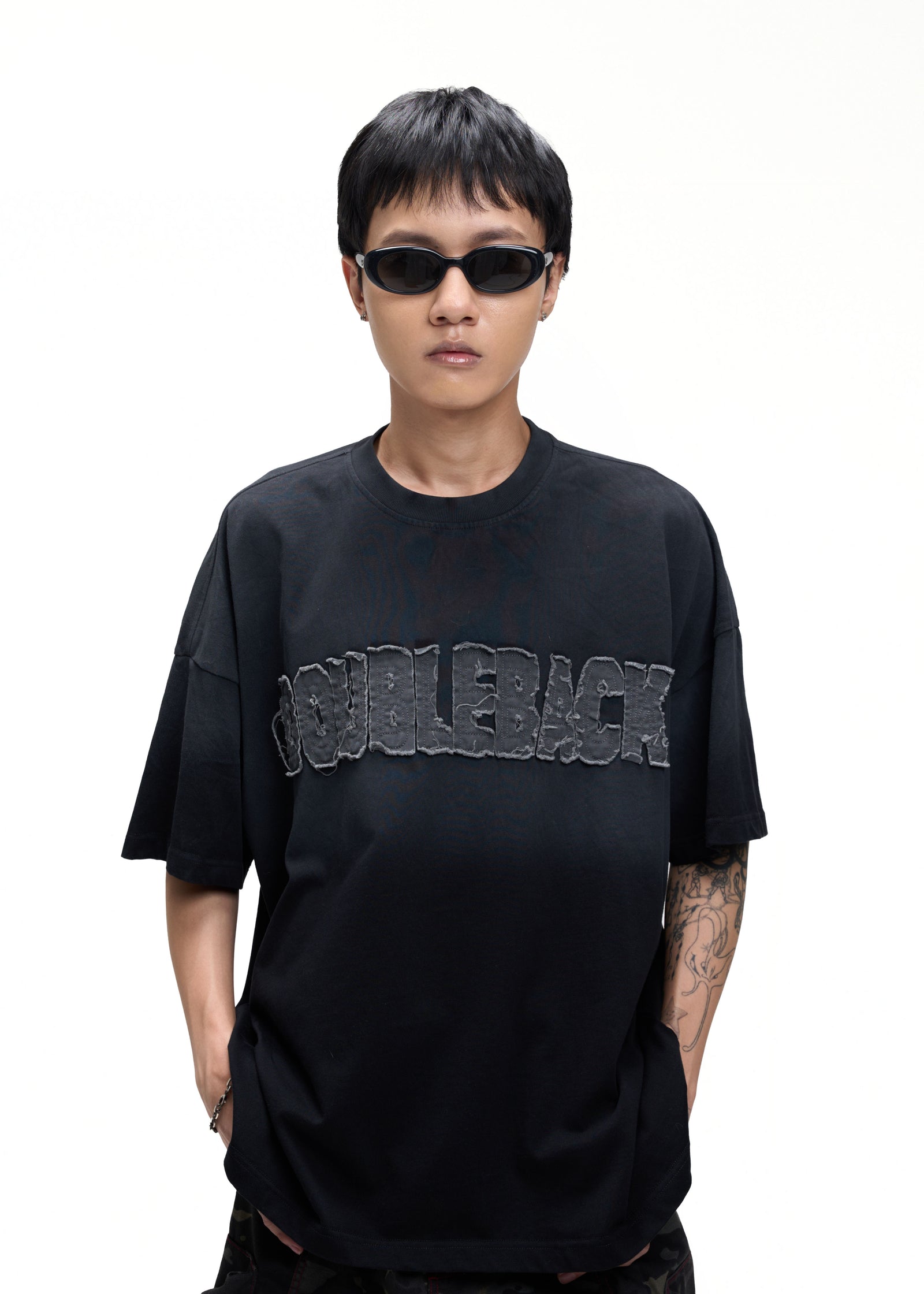Washed Patch Logo T-Shirt Oversized