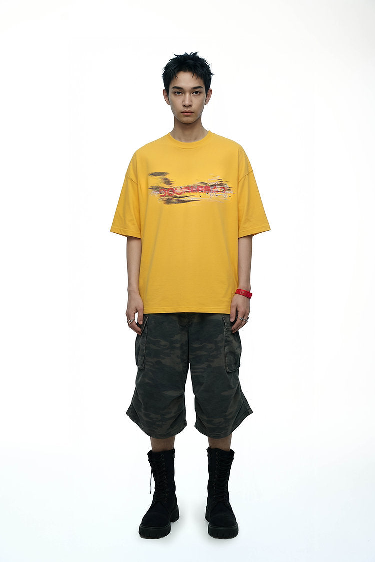 Car Paint Scratch T-Shirt Oversized