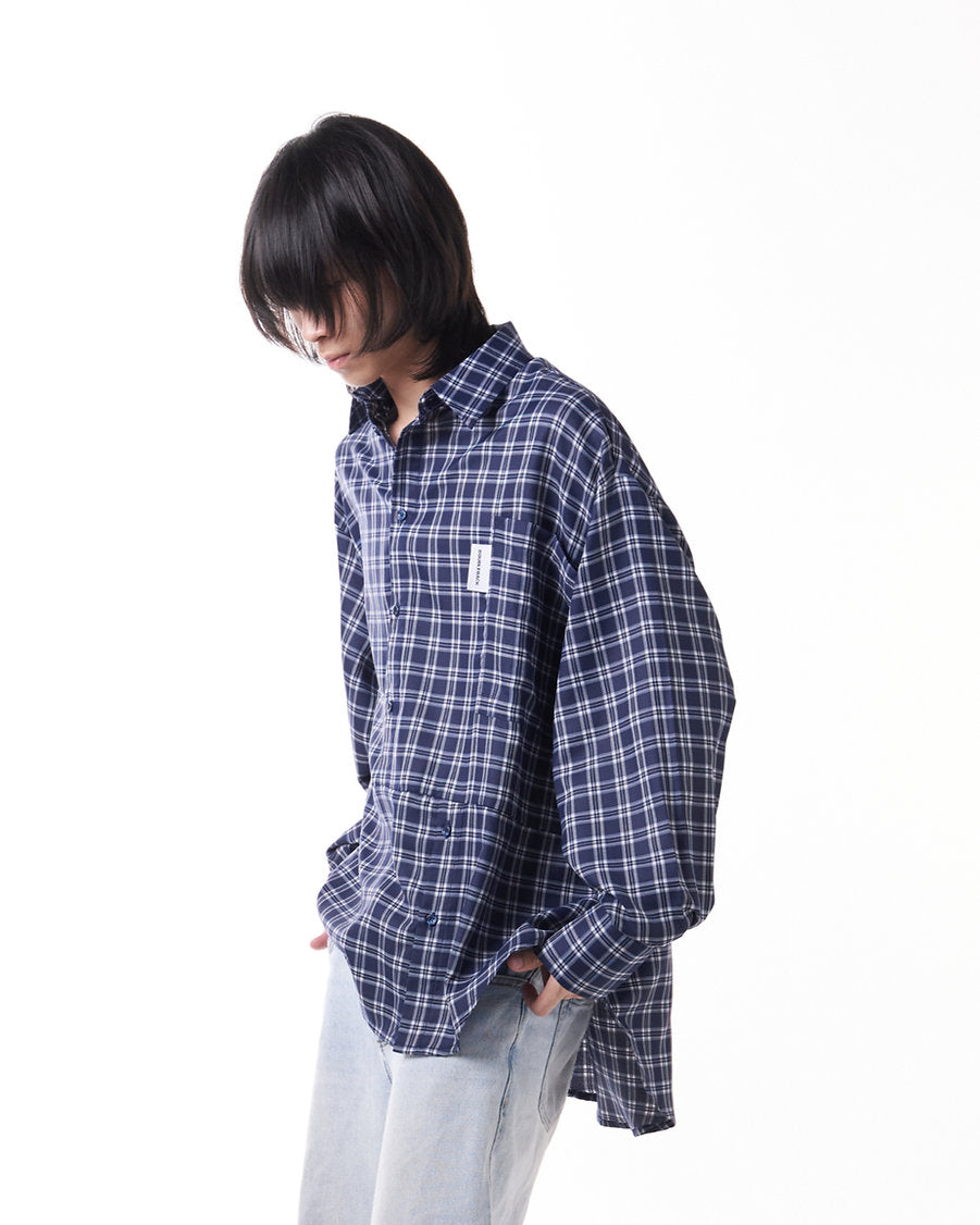 Twisted Shirt (Blue Checkered)