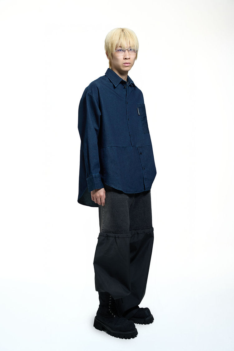 Denim Twisted Shirt — alternate view
