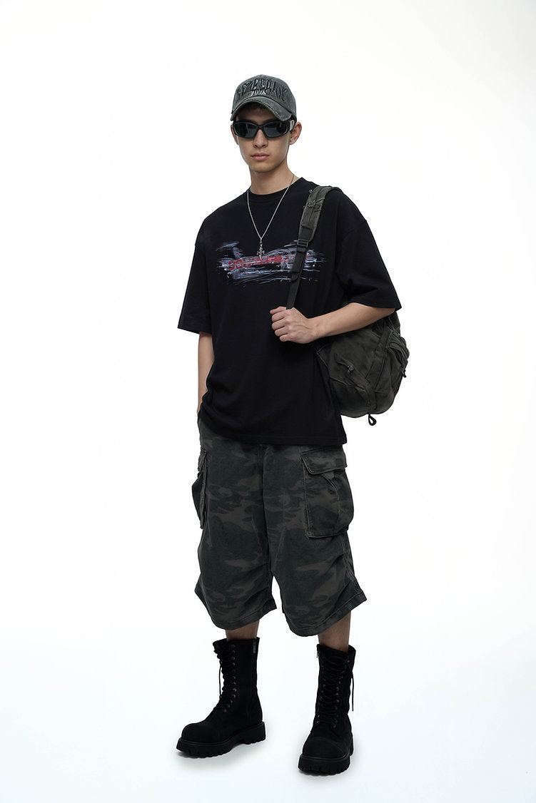 Car Paint Scratch T-Shirt Oversized — alternate view