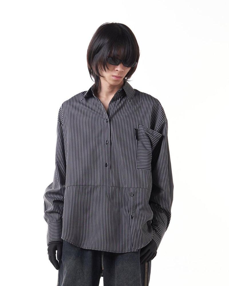 Twisted Shirt (Black Stripes) — alternate view